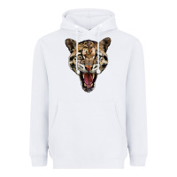 White ocelot head Heavyweight Hoodie - LillyAllenDesigns