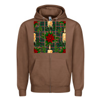 Chestnut christmas candle and ornaments seamless pattern Zipper Hoodie - BundleAndBundleShop