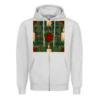 Dove Grey christmas candle and ornaments seamless pattern Zipper Hoodie - BundleAndBundleShop