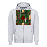 Christmas Candle And Ornaments Seamless Pattern Zipper Hoodie | Teevron