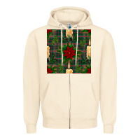 Sandshell christmas candle and ornaments seamless pattern Zipper Hoodie - BundleAndBundleShop