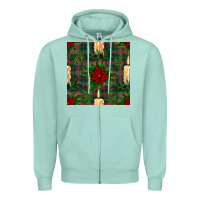 Seafoam christmas candle and ornaments seamless pattern Zipper Hoodie - BundleAndBundleShop