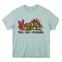 Arona Peace Love Stegosaurus Heavy Core Tee - LillyAllenDesigns