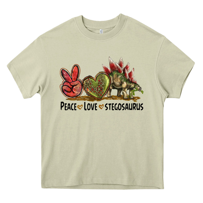 Peace Love Stegosaurus Heavy Core Tee by LillyAllenDesigns | Teevron
