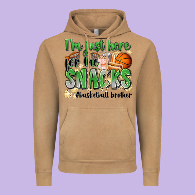 I'm Just Here For The Snacks #basketball Brother Vintage Hoodie Designed By Zillion Design Studio