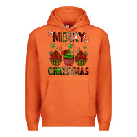 Carrot Merry Christmas cupcakes Premium Hoodie - NancyCooperArtShop