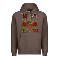 Coffee Merry Christmas cupcakes Premium Hoodie - NancyCooperArtShop