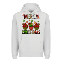 Dove Grey Merry Christmas cupcakes Premium Hoodie - NancyCooperArtShop