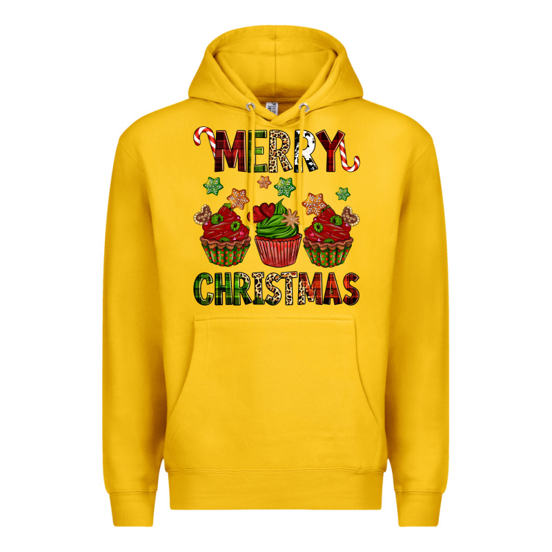 Merry Christmas Cupcakes Premium Hoodie by NancyCooperArtShop | Teevron