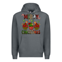 Rock Merry Christmas cupcakes Premium Hoodie - NancyCooperArtShop