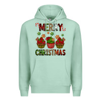 Seafoam Merry Christmas cupcakes Premium Hoodie - NancyCooperArtShop