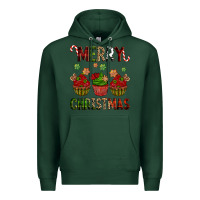 Sports Green Merry Christmas cupcakes Premium Hoodie - NancyCooperArtShop