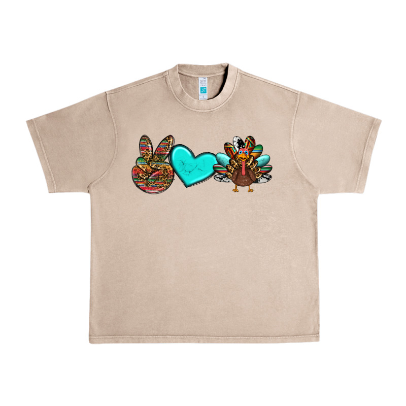 Peace Love Thanksgiving Turkey Urban Heavy Tee by RanaPortraitStore | Teevron