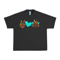 Pigment Black peace love thanksgiving turkey Urban Heavy Tee - RanaPortraitStore