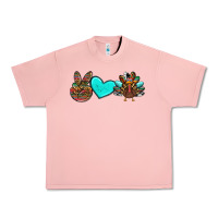 Salmon peace love thanksgiving turkey Urban Heavy Tee - RanaPortraitStore