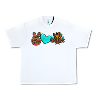 White peace love thanksgiving turkey Urban Heavy Tee - RanaPortraitStore