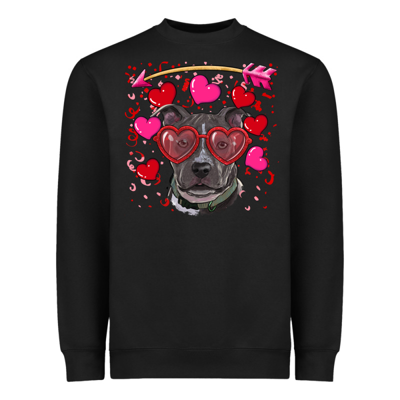 Valentine's Day  Pitbull Heavyweight Sweatshirt by RanaPortraitStore | Teevron