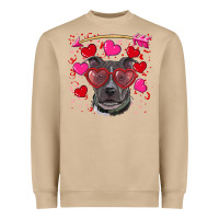 Mushroom Valentine's day  pitbull Heavyweight Sweatshirt - RanaPortraitStore