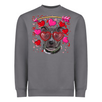 Storm Valentine's day  pitbull Heavyweight Sweatshirt - RanaPortraitStore