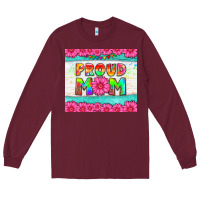 Burgundy proud mom Long Sleeve Tee - HRA Design Shop