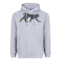 Heather Grey canada lynx Heavyweight Hoodie - LillyAllenDesigns