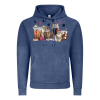 Vintage Denim siberian cat coffee cups Vintage Hoodie - texasbilliewilder