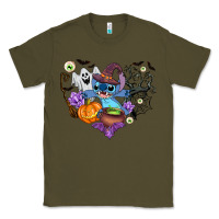 Army Green stitch heart halloween Classic Tee - AdoDesignShop