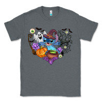 Charcoal Heather stitch heart halloween Classic Tee - AdoDesignShop