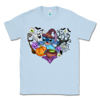 Dusty Blue stitch heart halloween Classic Tee - AdoDesignShop