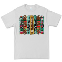 Dove Grey football serape cowhide turquoise glitter  brushstrokes Premium Tee - Artiststas