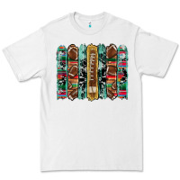 White football serape cowhide turquoise glitter  brushstrokes Premium Tee - Artiststas