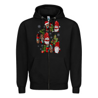 Black ho ho ho gnome Zipper Hoodie - JahusDesignShop