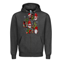 Charcoal Heather ho ho ho gnome Zipper Hoodie - JahusDesignShop