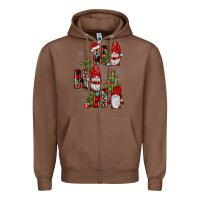 Chestnut ho ho ho gnome Zipper Hoodie - JahusDesignShop
