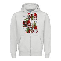 Dove Grey ho ho ho gnome Zipper Hoodie - JahusDesignShop