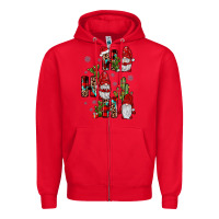Red ho ho ho gnome Zipper Hoodie - JahusDesignShop