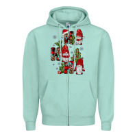 Seafoam ho ho ho gnome Zipper Hoodie - JahusDesignShop