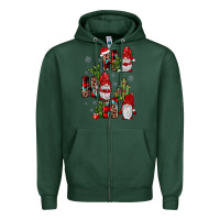 Sports Green ho ho ho gnome Zipper Hoodie - JahusDesignShop
