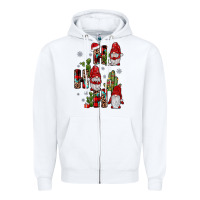 White ho ho ho gnome Zipper Hoodie - JahusDesignShop