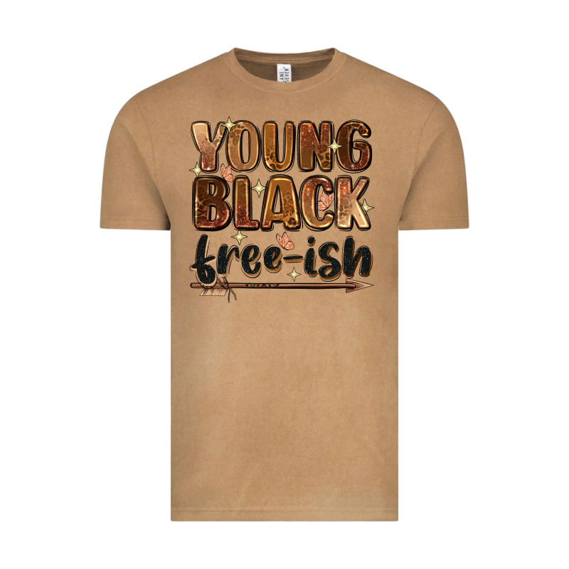 Young Black Free Ish Vintage Tee by Zillion Design Studio | Teevron