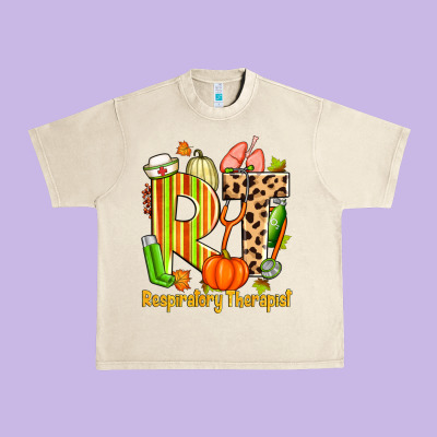 Fall Rt Respiratory Therapist Urban Heavy Tee Designed By Zillion Design Studio