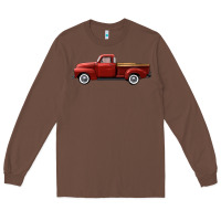 Chestnut western red truck right side view Long Sleeve Tee - FaDigitalArtStudio
