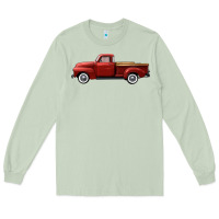 Matcha western red truck right side view Long Sleeve Tee - FaDigitalArtStudio
