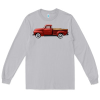 Moon Dust western red truck right side view Long Sleeve Tee - FaDigitalArtStudio