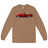 Toasted Coconut western red truck right side view Long Sleeve Tee - FaDigitalArtStudio