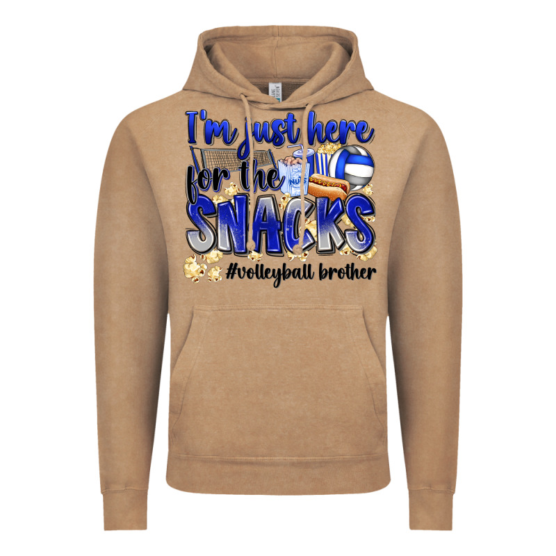 Im Just Here For The Snacks Volleyball Brother Vintage Hoodie by Zillion Design Studio | Teevron