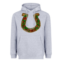 Heather Grey Christmas Horseshoe Heavyweight Hoodie - Jasminsmagicworld