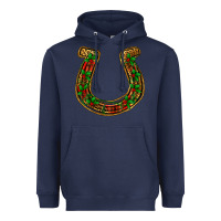 Navy Christmas Horseshoe Heavyweight Hoodie - Jasminsmagicworld