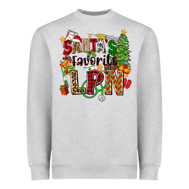 Santa's Favorite Lpn Heavyweight Sweatshirt by Zillion Design Studio | Teevron