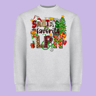 Santa's Favorite Lpn Heavyweight Sweatshirt Designed By Zillion Design Studio